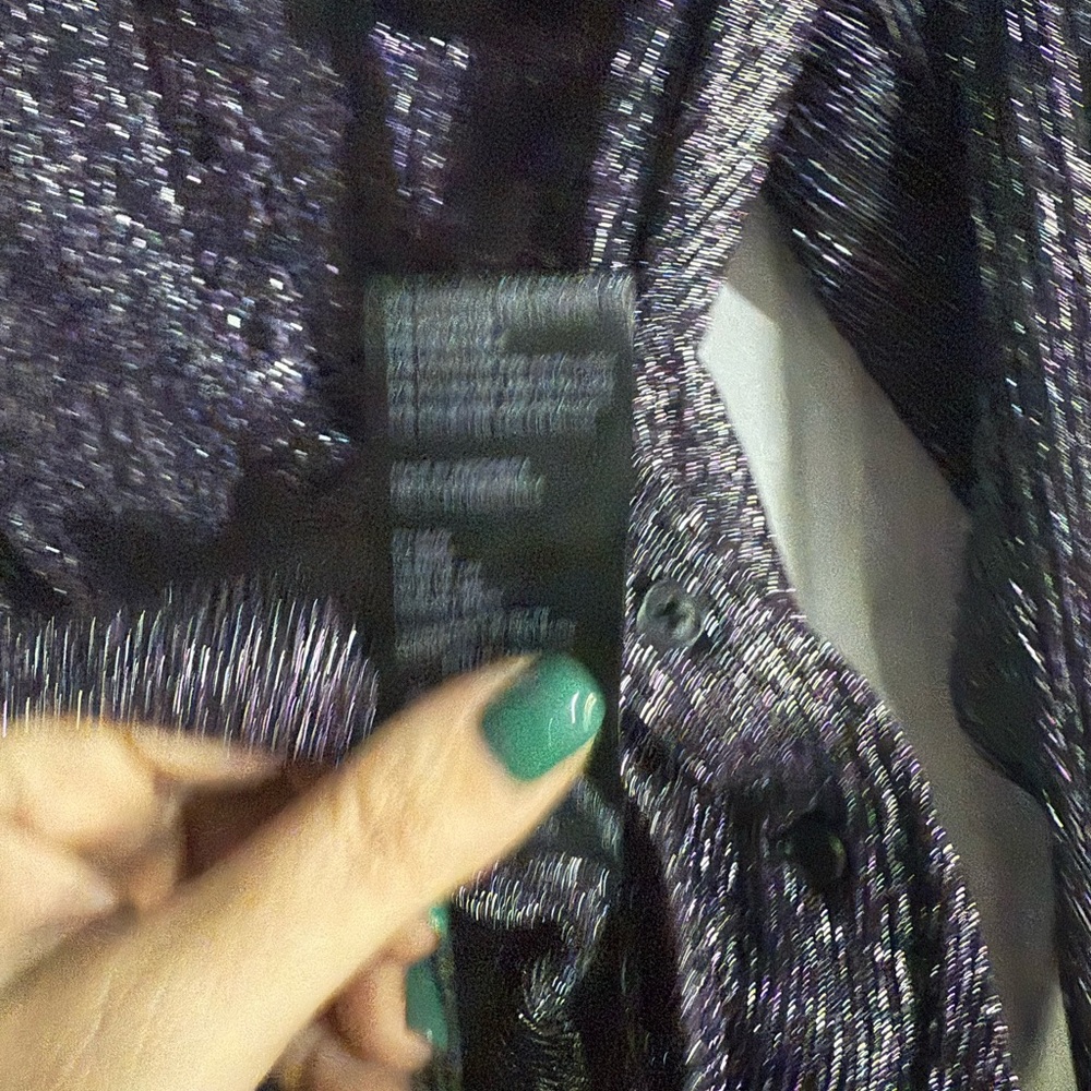 Pilcro Anthropologie Metallic purple Women's Top - Picture 7 of 7